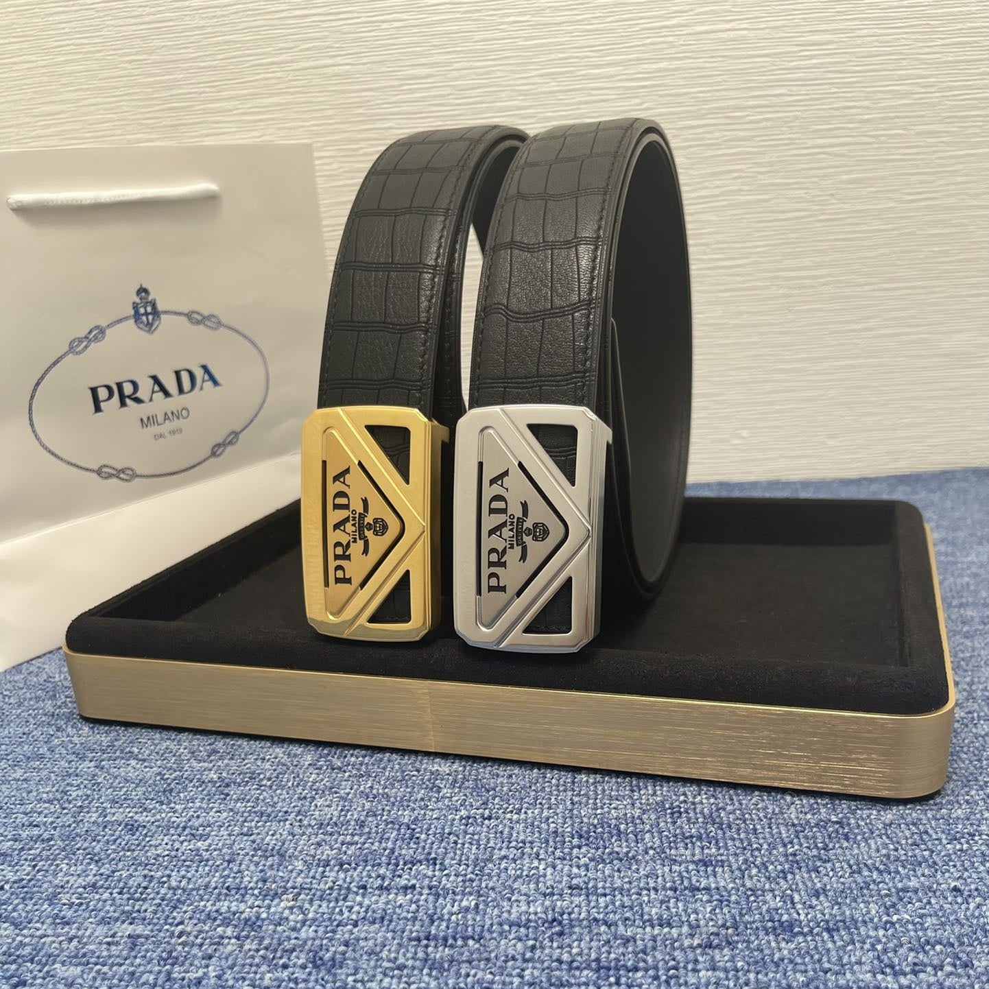 Prada leather belt