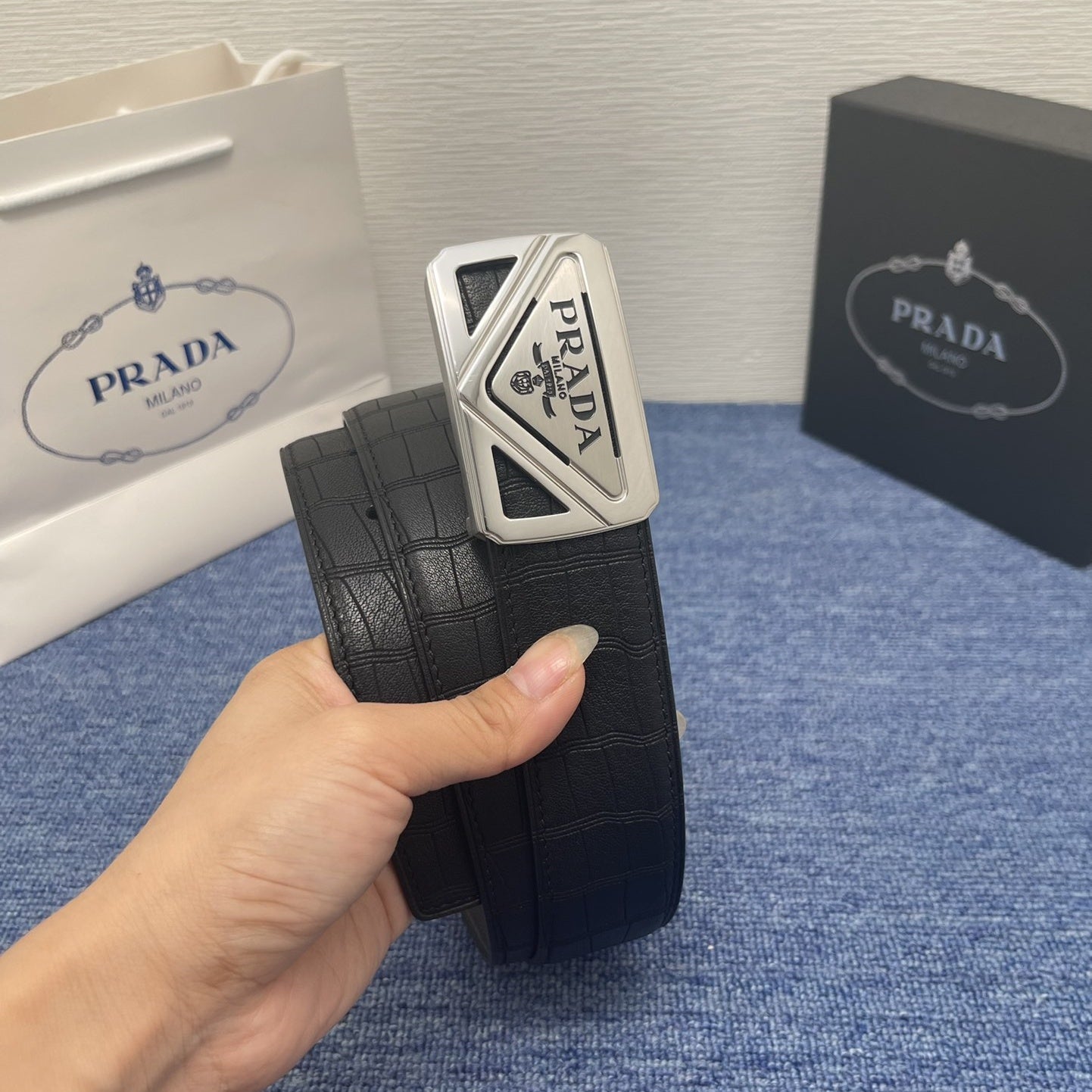 Prada leather belt