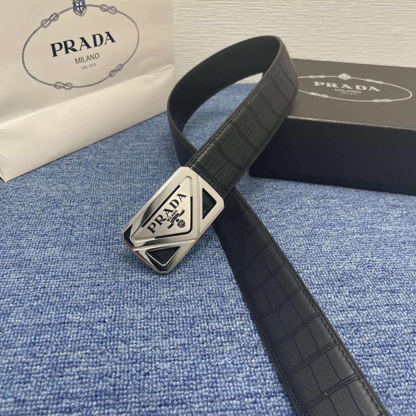 Prada leather belt