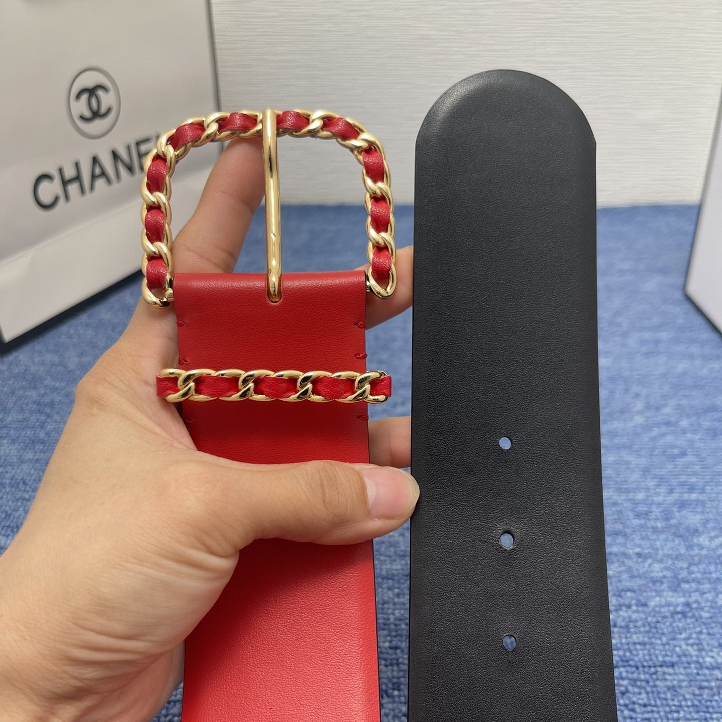CHANEL Leather Belt