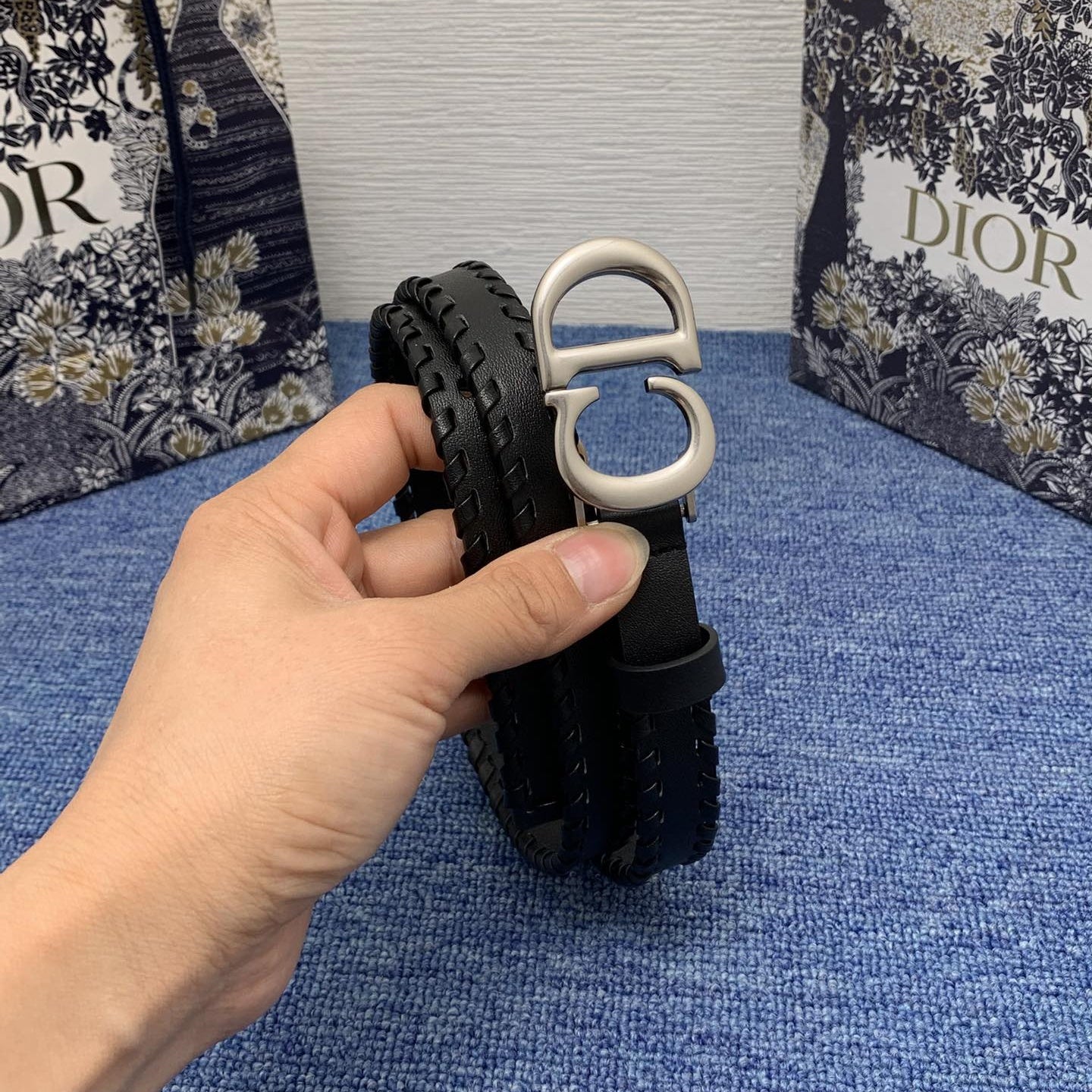Dior leather belt