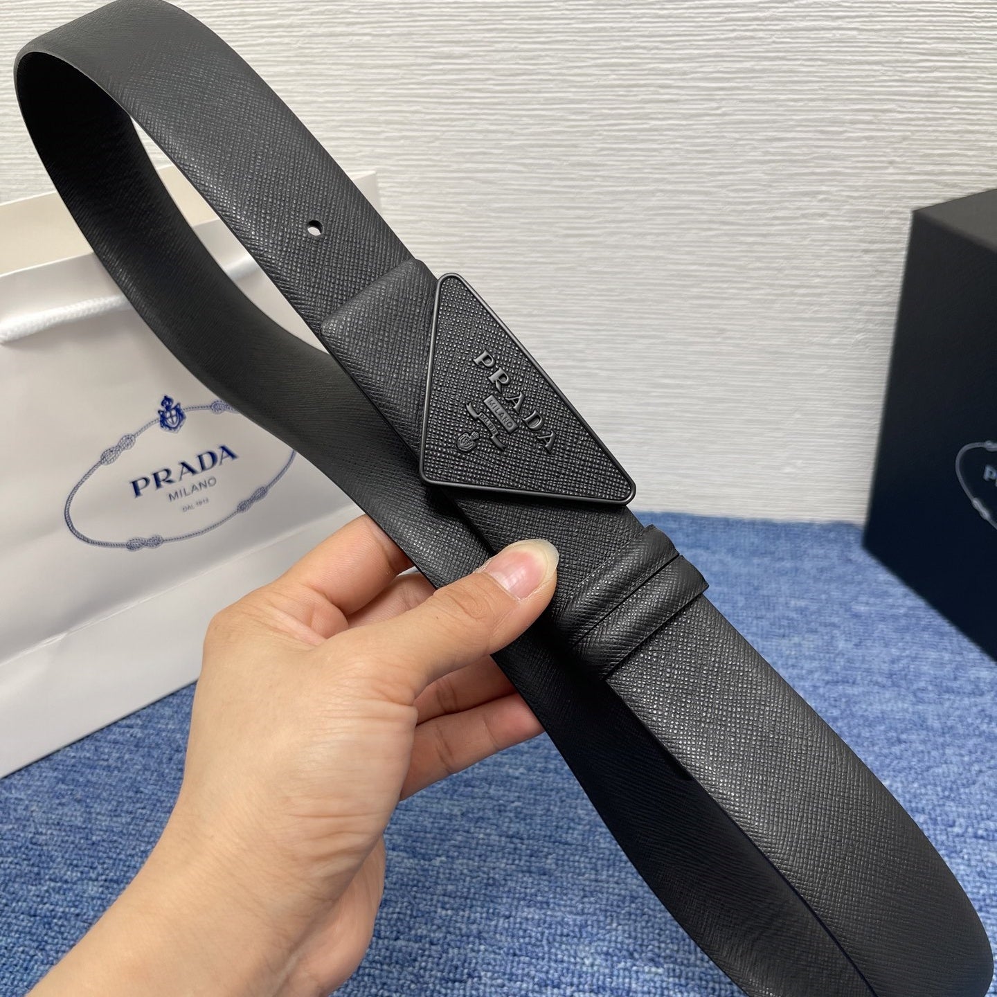 Prada leather belt