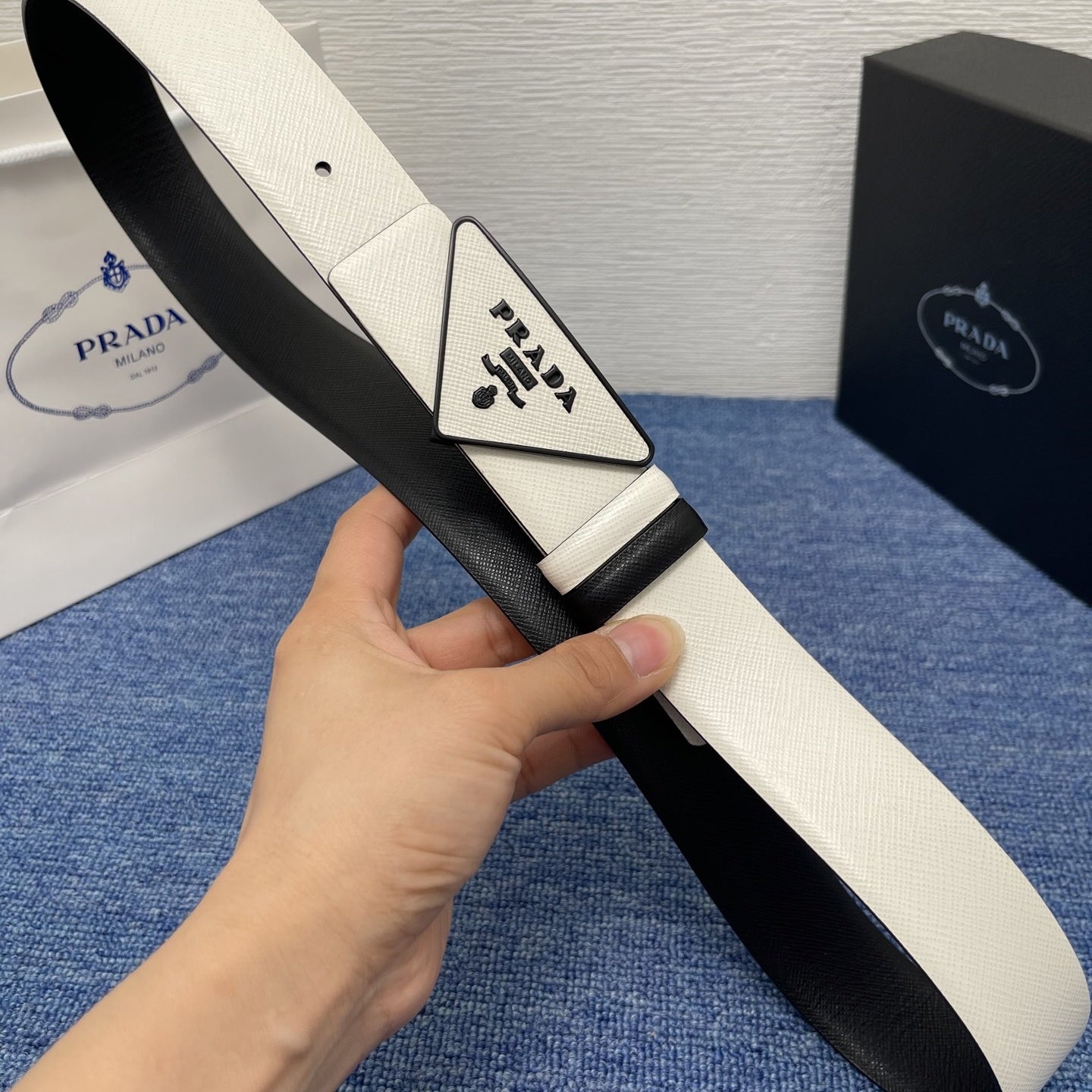 Prada leather belt