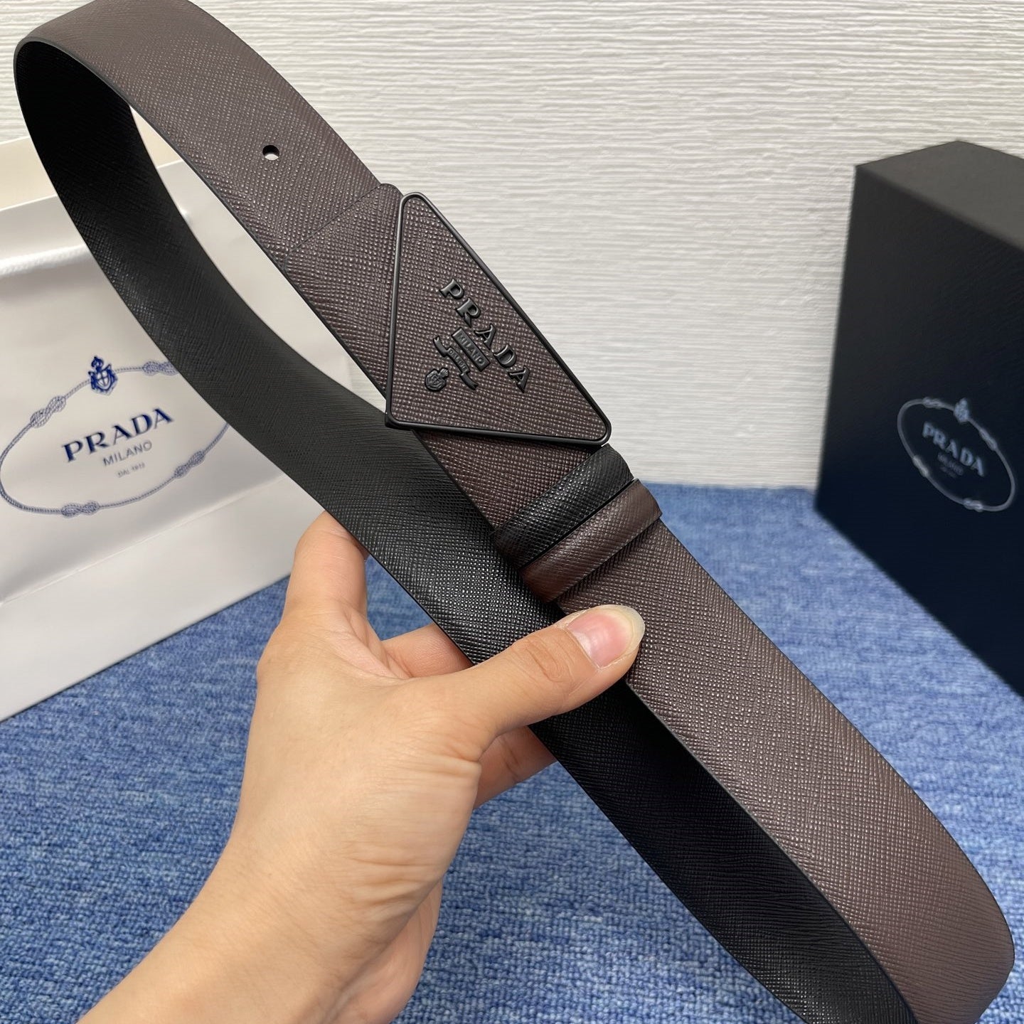 Prada leather belt