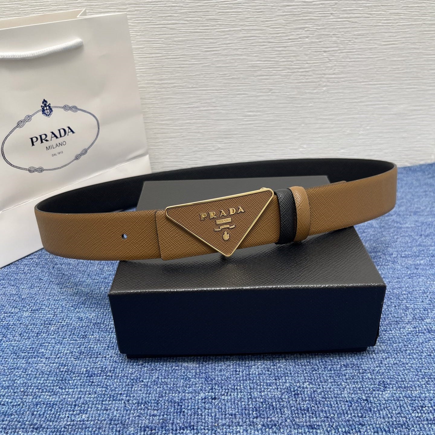 Prada leather belt