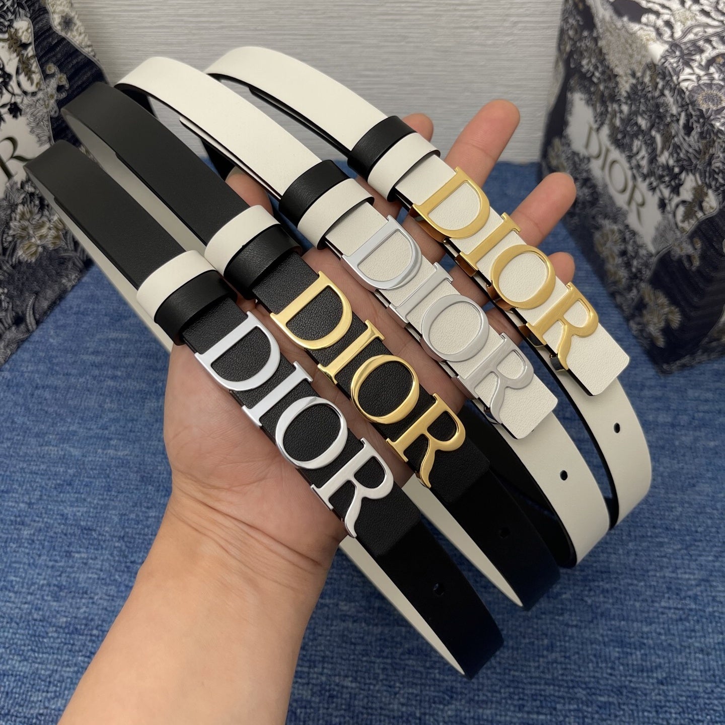 Dior leather belt