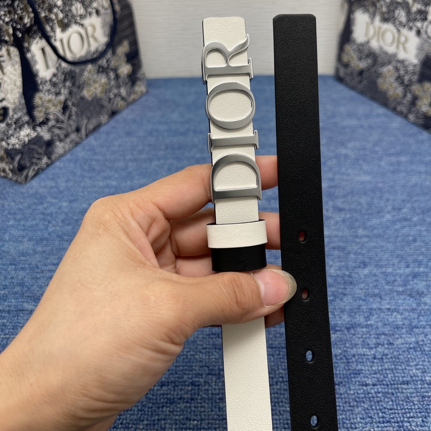 Dior leather belt