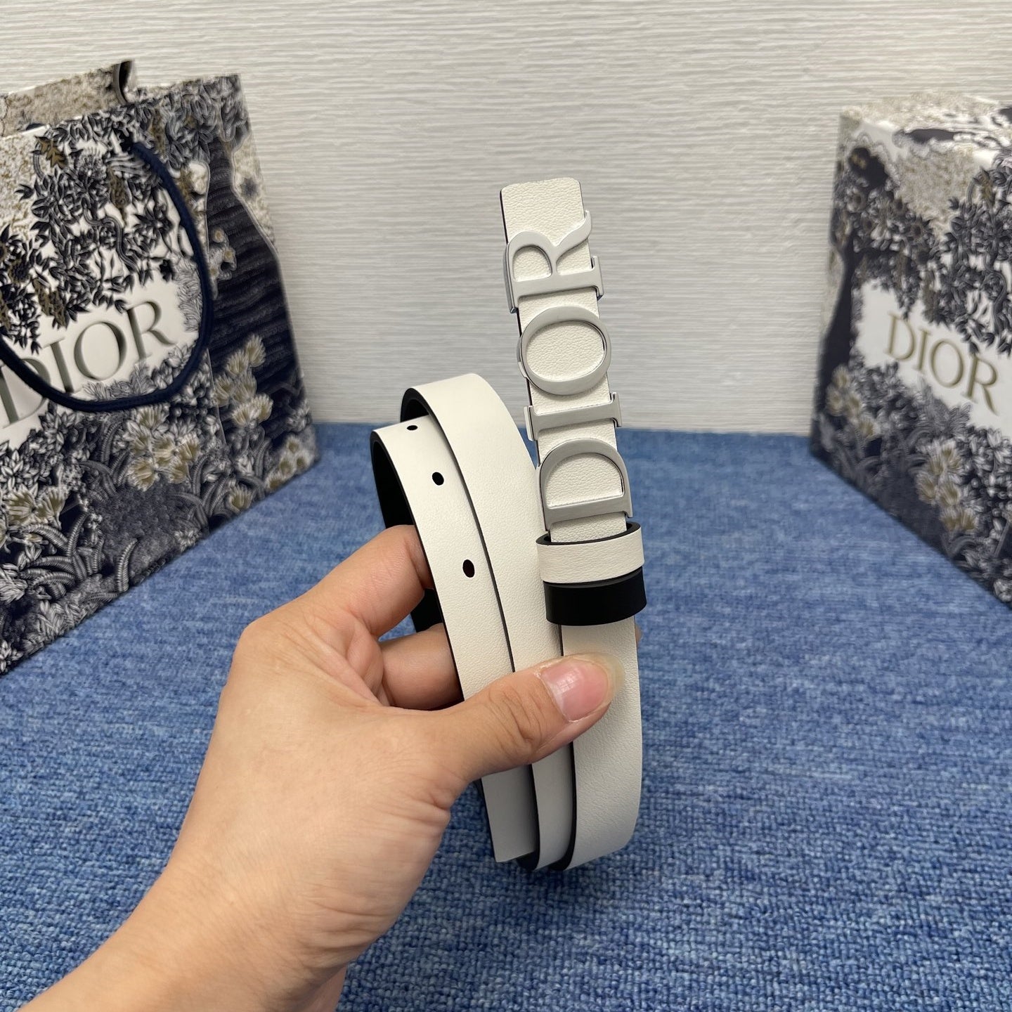 Dior leather belt