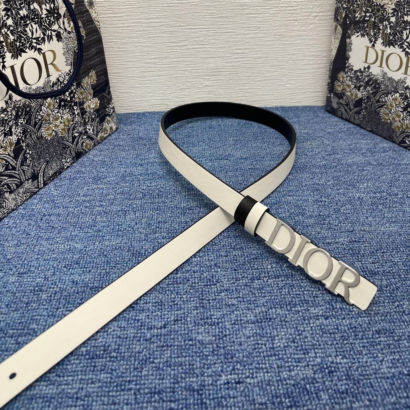 Dior leather belt