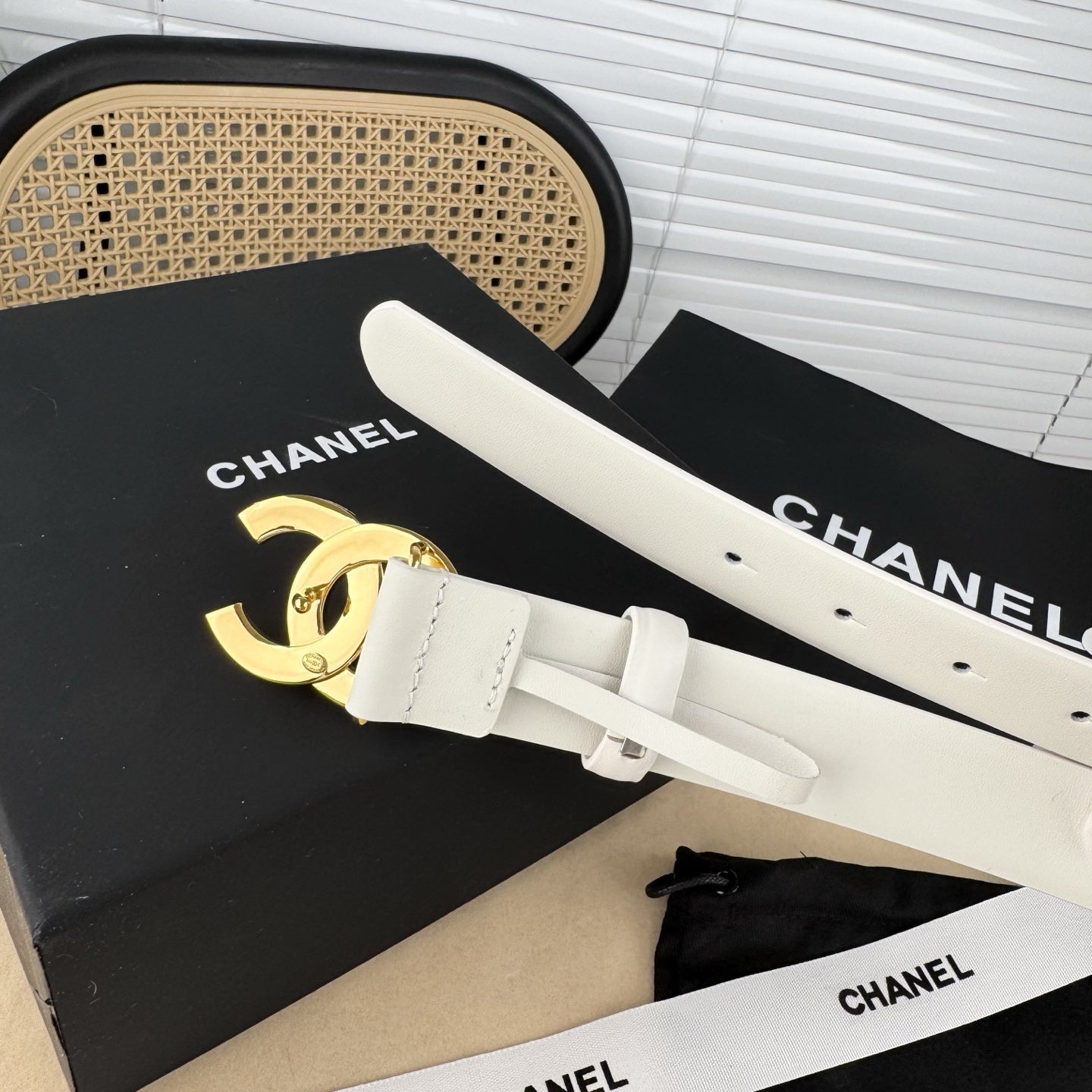 Chanel leather belt