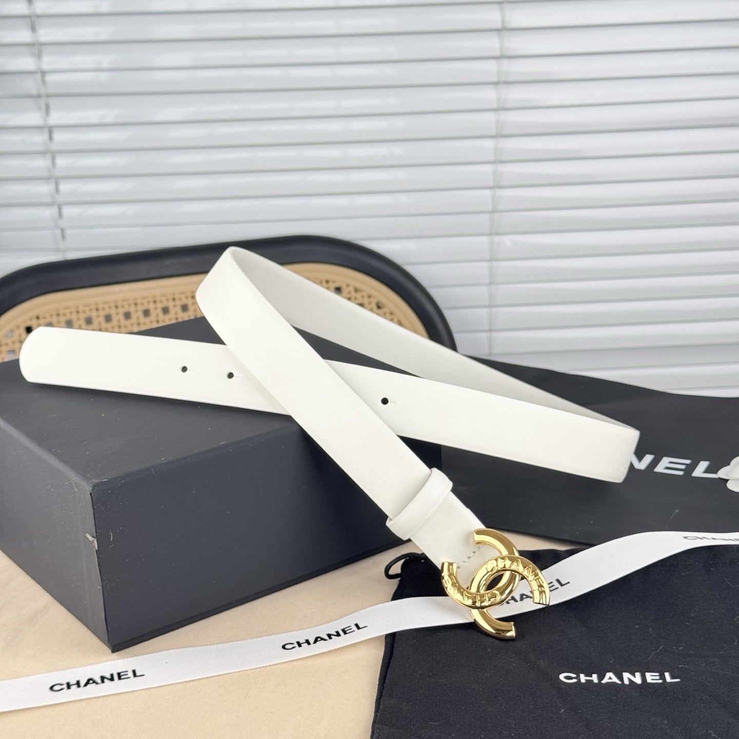Chanel leather belt