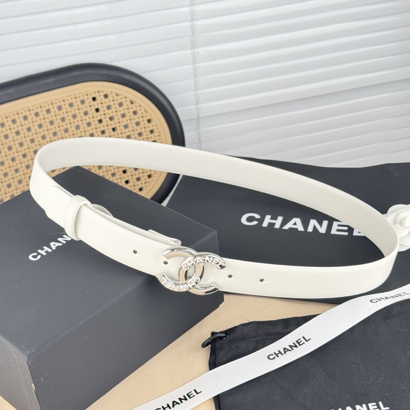 Chanel leather belt