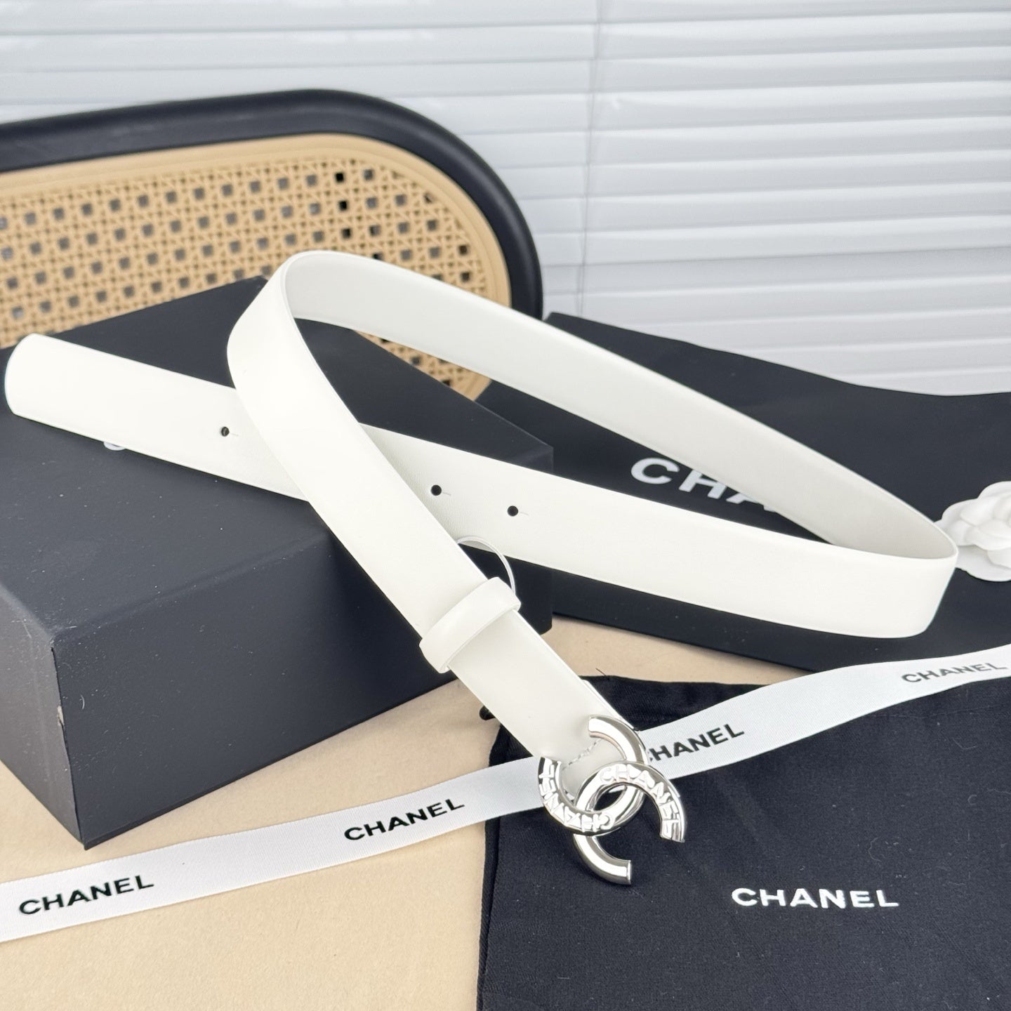 Chanel leather belt