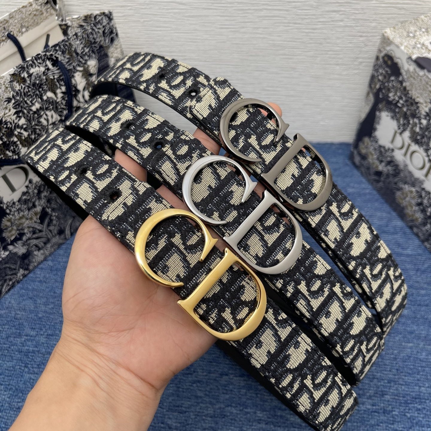 Dior leather belt